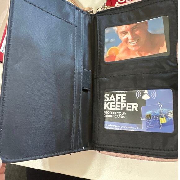 Mundi Est. 1969  A Safe Keeper Wallet . light Rose gold glitter color. Brand New - Picture 4 of 12